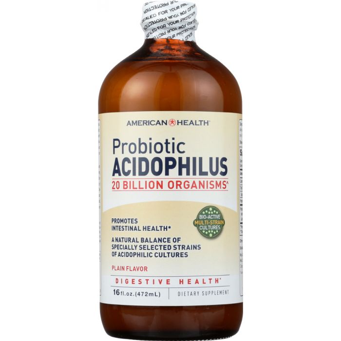 AMERICAN HEALTH: Probiotic Acidophilus Plain, 16 oz