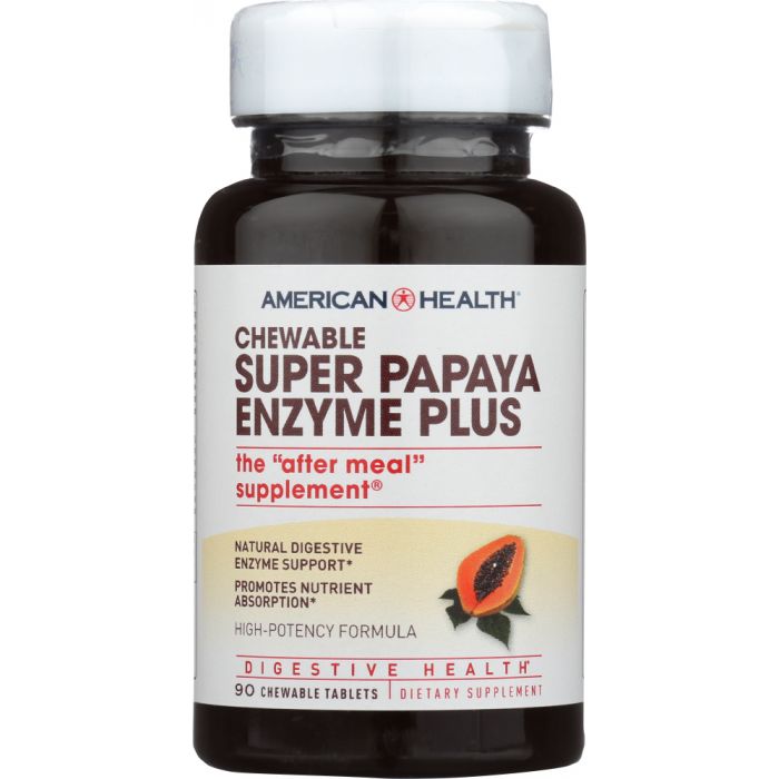 AMERICAN HEALTH: Chewable Super Papaya Enzyme Plus, 90 Tablets