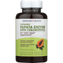 Load image into Gallery viewer, AMERICAN HEALTH: Papaya Enzyme with Chlorophyll Chewable, 250 Tablets
