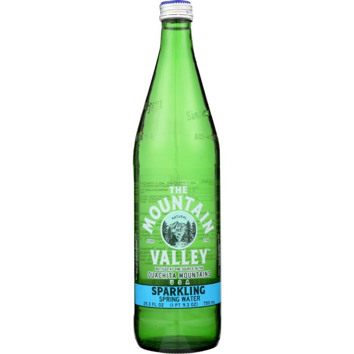 MOUNTAIN VALLEY: Sparkling Water Glass Bottle, 750 ml