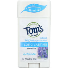 Load image into Gallery viewer, TOMS OF MAINE: Aluminum-Free Deodorant Long Lasting Wild Lavender, 2.25 Oz
