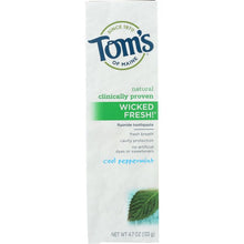 Load image into Gallery viewer, TOMS OF MAINE: Wicked Fresh! Fluoride Toothpaste Cool Peppermint, 4.7 Oz
