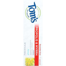 Load image into Gallery viewer, TOMS OF MAINE: Antiplaque Propolis &amp; Myrrh Toothpaste Flouride-Free Fennel, 5.5 Oz
