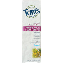 Load image into Gallery viewer, TOMS OF MAINE: Natural Antiplaque &amp; Whitening Toothpaste Flouride-Free Fennel, 5.5 Oz
