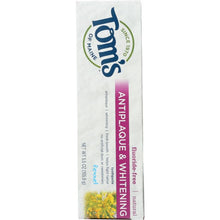 Load image into Gallery viewer, TOMS OF MAINE: Natural Antiplaque &amp; Whitening Toothpaste Flouride-Free Fennel, 5.5 Oz
