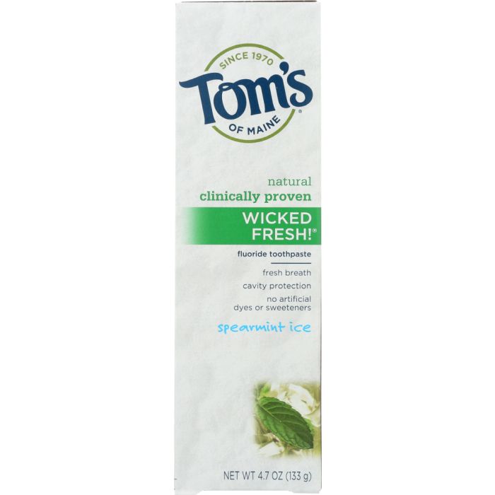 TOMS OF MAINE: Wicked Fresh! Fluoride Toothpaste Spearmint Ice, 4.7 Oz