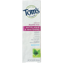 Load image into Gallery viewer, TOMS OF MAINE: Antiplaque &amp; Whitening Fluoride-Free Toothpaste Spearmint, 5.5 Oz
