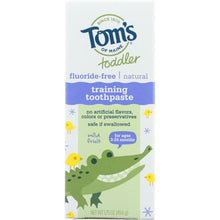 Load image into Gallery viewer, TOMS OF MAINE: Toddler Fluoride-Free Natural Training Toothpaste Mild Fruit, 1.75 oz
