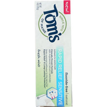 Load image into Gallery viewer, TOMS OF MAINE: Rapid Relief Sensitive Natural Toothpaste, 4 oz
