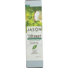 Load image into Gallery viewer, JASON: Toothpaste Simply Coconut Strengthening Mint Fluoride Free, 4.2 oz
