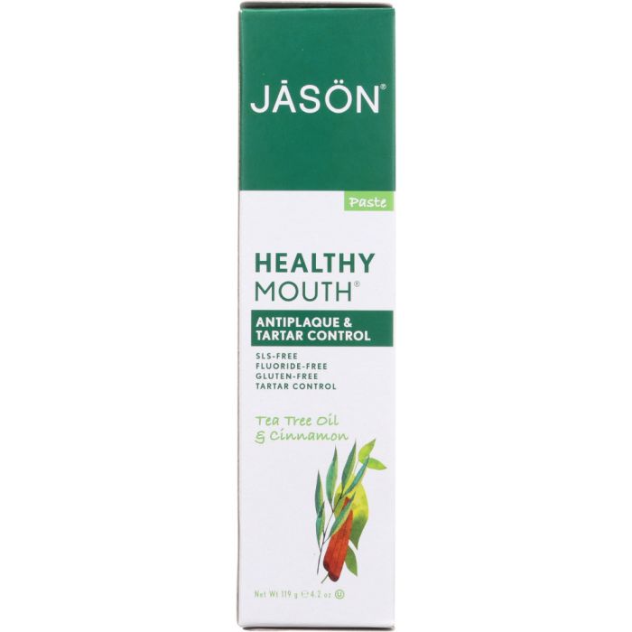 JASON: Antiplaque & Tartar Control Toothpaste Tea Tree Oil & Cinnamon, 4.2 oz