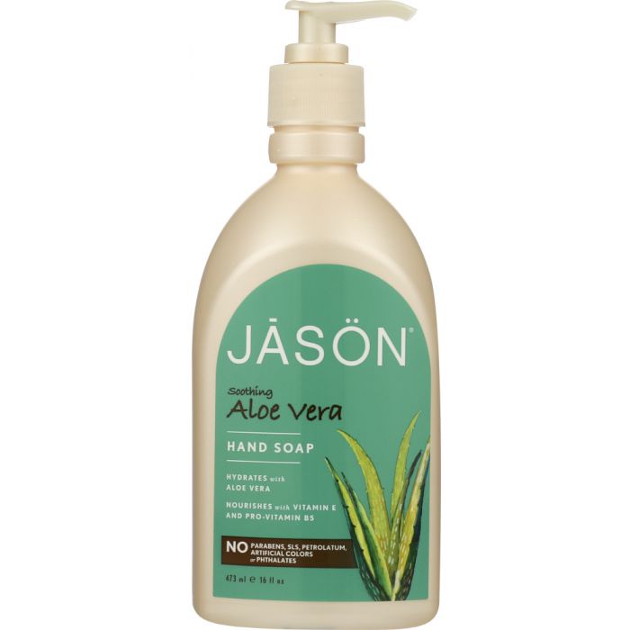 JASON: Hand Soap Soothing Aloe Vera, 16 oz