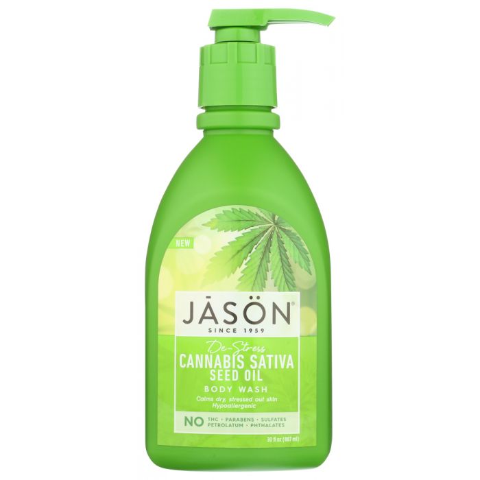 JASON: De-Stress Cannabis Sativa Seed Oil Body Wash, 30 fl oz