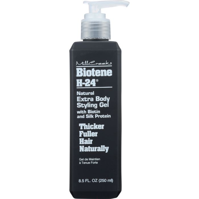 Mill Creek Biotene H-24 Natural Extra Body Styling Gel with Biotin & Silk Protein, 8.5 Oz