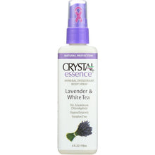 Load image into Gallery viewer, CRYSTAL BODY DEODORANT: Body Spray Lavender &amp; White Tea, 4 oz
