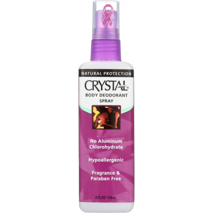 CRYSTAL BODY DEODORANT: Spray Hypoallergenic Fragrance and Paraben Free, 4 oz