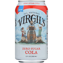Load image into Gallery viewer, VIRGILS: Zero Sugar Soda Cola 6-12 fl oz, 72 fl oz
