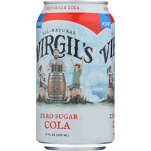 Load image into Gallery viewer, VIRGILS: Zero Sugar Soda Cola 6-12 fl oz, 72 fl oz
