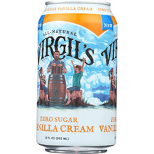 Load image into Gallery viewer, VIRGILS: Zero Sugar Soda Vanilla Cream 6-12 fl oz, 72 fl oz
