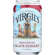 Load image into Gallery viewer, VIRGILS: Zero Sugar Soda Black Cherry 6-12 fl oz, 72 fl oz
