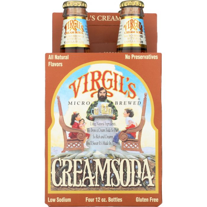 VIRGILS: Cream Soda Micro Brewed, 4 pack, 48 oz