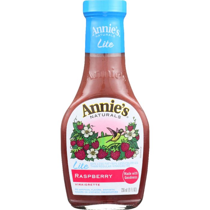 ANNIES HOMEGROWN: Lite Raspberry Vinaigrette Dressing, 8 oz