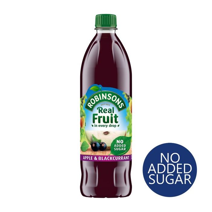 ROBINSONS: Apple & Blackcurrant Juice, 1 lt