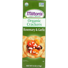 Load image into Gallery viewer, MILTONS: Organic Rosemary &amp; Garlic Crackers, 6 oz
