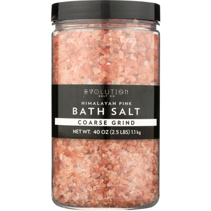 EVOLUTION SALT: Himalayan Pink Bath Salt Coarse Grind, 40 oz