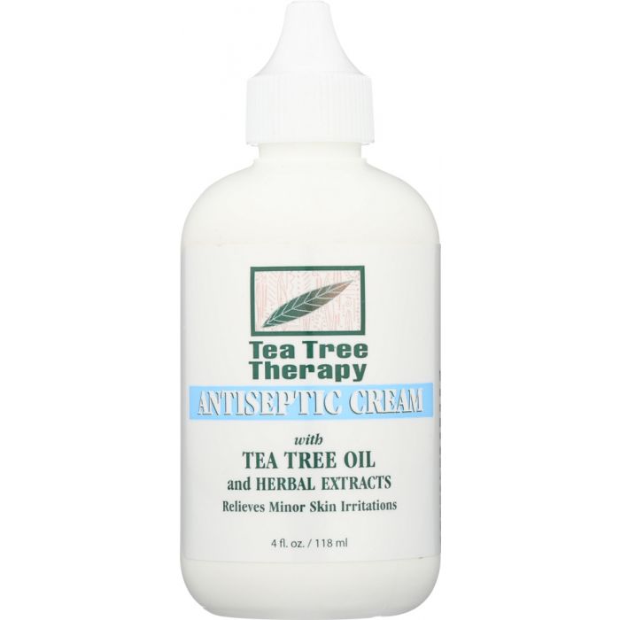 TEA TREE THERAPY: Antiseptic Cream with Tea Tree Oil and Herbal Extracts, 4 oz