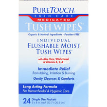 Load image into Gallery viewer, PURETOUCH SKIN: Tush Wipes Medicated, 24 ct
