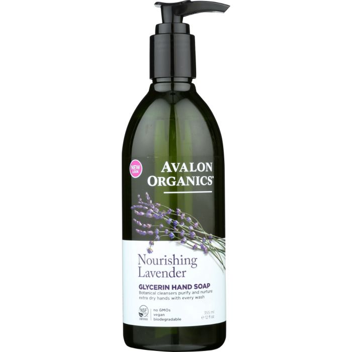 AVALON ORGANICS: Glycerin Liquid Hand Soap Lavender, 12 Oz