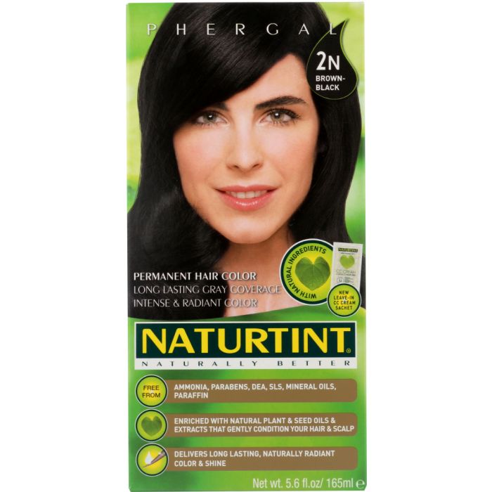 NATURTINT: Permanent Hair Color 2N Brown-Black, 5.28 oz