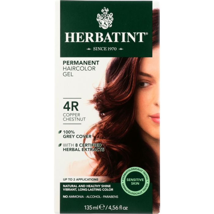 HERBATINT: Permanent Hair Color Gel 4R Copper Chestnut, 4.56 fo