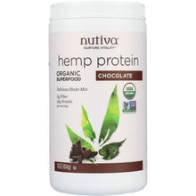 Load image into Gallery viewer, NUTIVA: Organic Hemp Protein Chocolate, 16 oz
