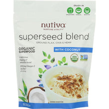 Load image into Gallery viewer, NUTIVA: Organic Superseed Blend Ground Flax Chia and Hemp, 10 oz
