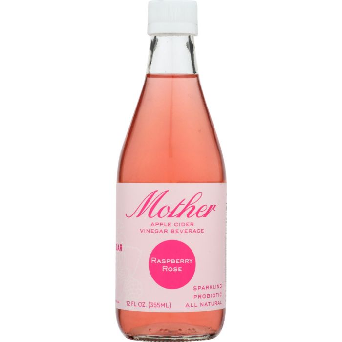 MOTHER BEVERAGE: Beverage Cider Vinegar Raspberry Rose, 12 fo