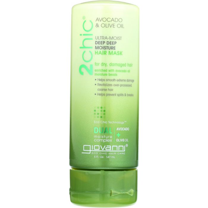 GIOVANNI COSMETICS: 2Chic Avocado & Olive Oil Ultra Moist Deep Moisture Hair Mask, 5 oz