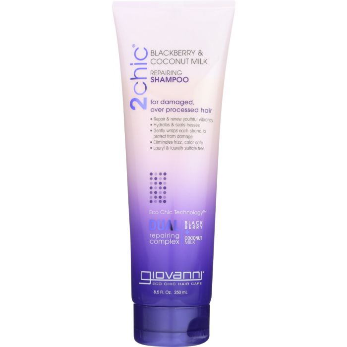 GIOVANNI: Cosmetics 2Chic Repairing Shampoo Blackberry & Coconut Milk, 8.5 Oz