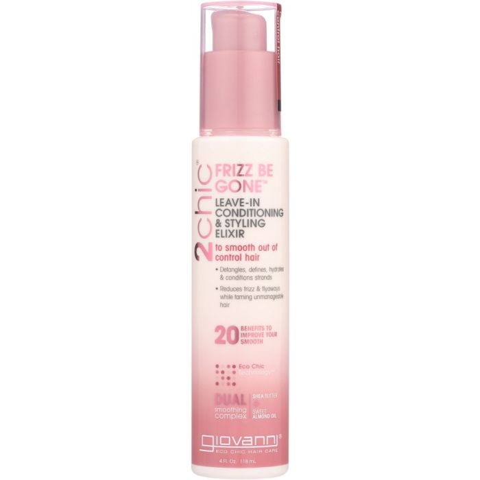 GIOVANNI COSMETICS: 2Chic Frizz Be Gone Leave-In Conditioner & Styling Elixir Shea Butter & Sweet Almond Oil, 4 oz