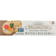 Load image into Gallery viewer, WELLINGTON: Cracked Pepper Water Crackers, 4.4 oz
