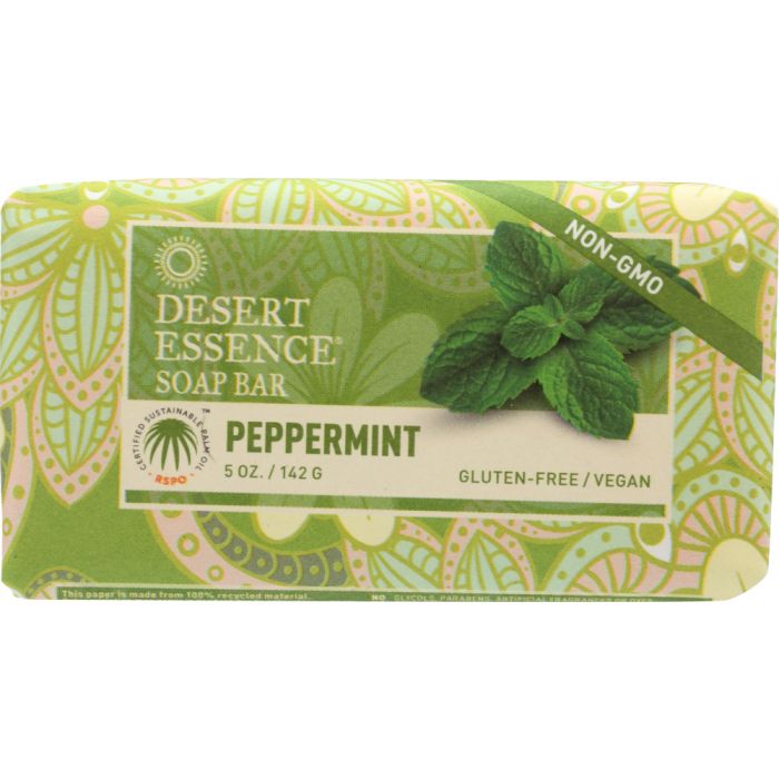 DESERT ESSENCE: Soap Bar Peppermint, 5 oz