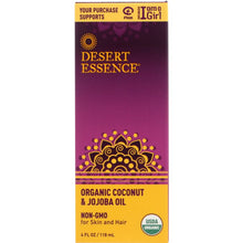 Load image into Gallery viewer, DESERT ESSENCE: Organic Coconut and Jojoba Oil, 4 oz
