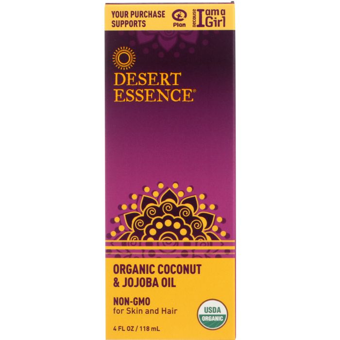 DESERT ESSENCE: Organic Coconut and Jojoba Oil, 4 oz