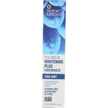 Load image into Gallery viewer, DESERT ESSENCE: Whitening Plus Toothpaste Tea Tree Oil Cool Mint, 6.25 oz
