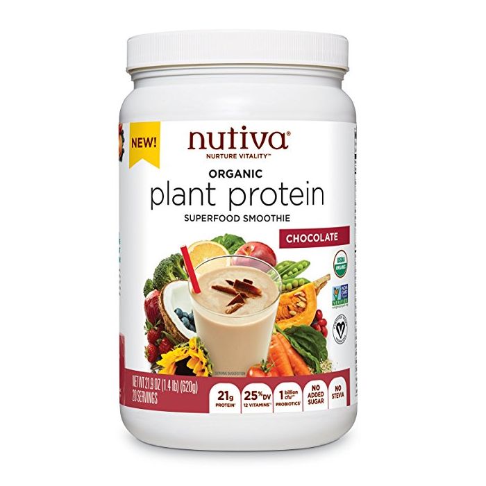 NUTIVA: Protein Plant Chocolate Organic, 21.9 oz