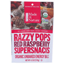Load image into Gallery viewer, MADE IN NATURE: Organic Red Raspberry Razzy Pops, 4.2 oz

