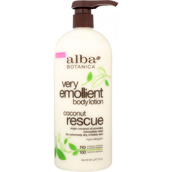 ALBA BOTANICA: Very Emollient Body Lotion Coconut Rescue, 32 oz