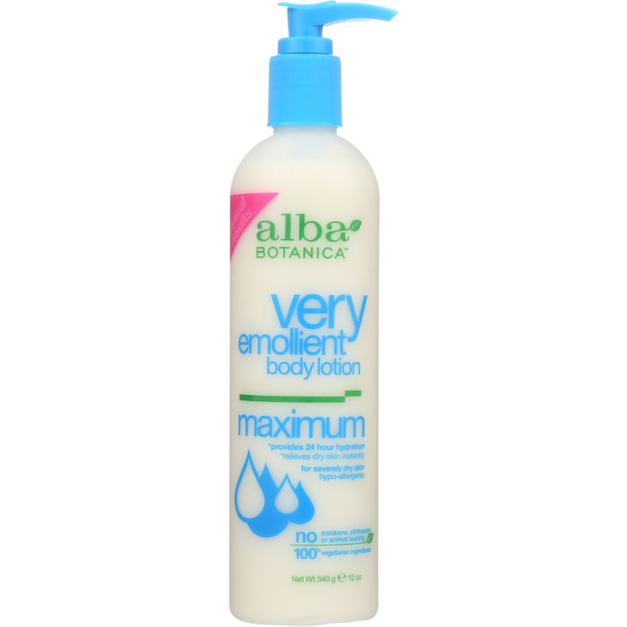 ALBA BOTANICA: Very Emollient Body Lotion Maximum Dry Skin Formula, 12 oz