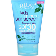 Load image into Gallery viewer, ALBA BOTANICA: Very Emollient Sunscreen Kids SPF 30, 4 oz
